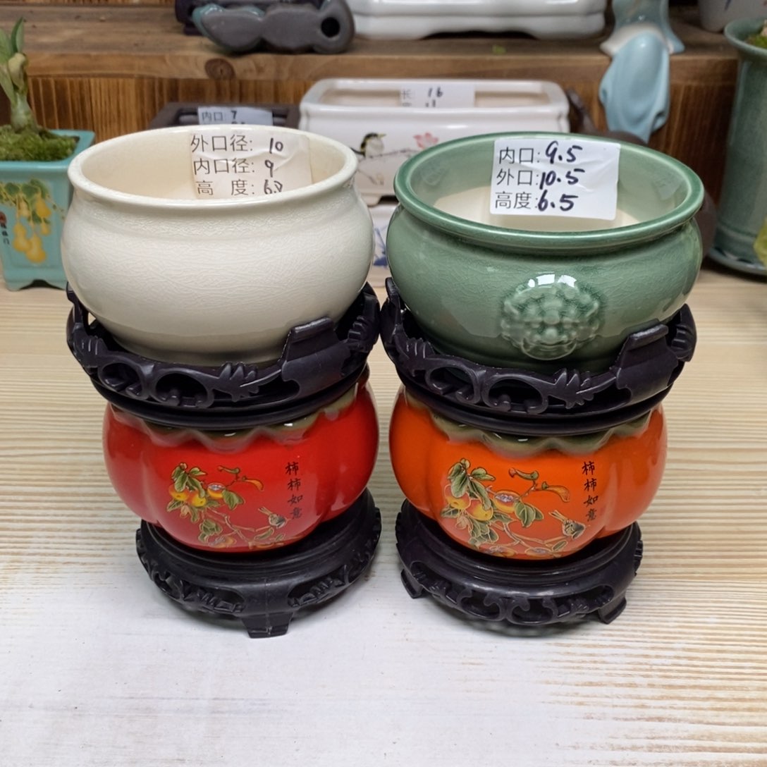 紫砂陶瓷花盆浮力