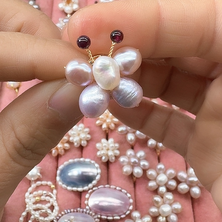 淡水珍珠戒指银S925镶嵌