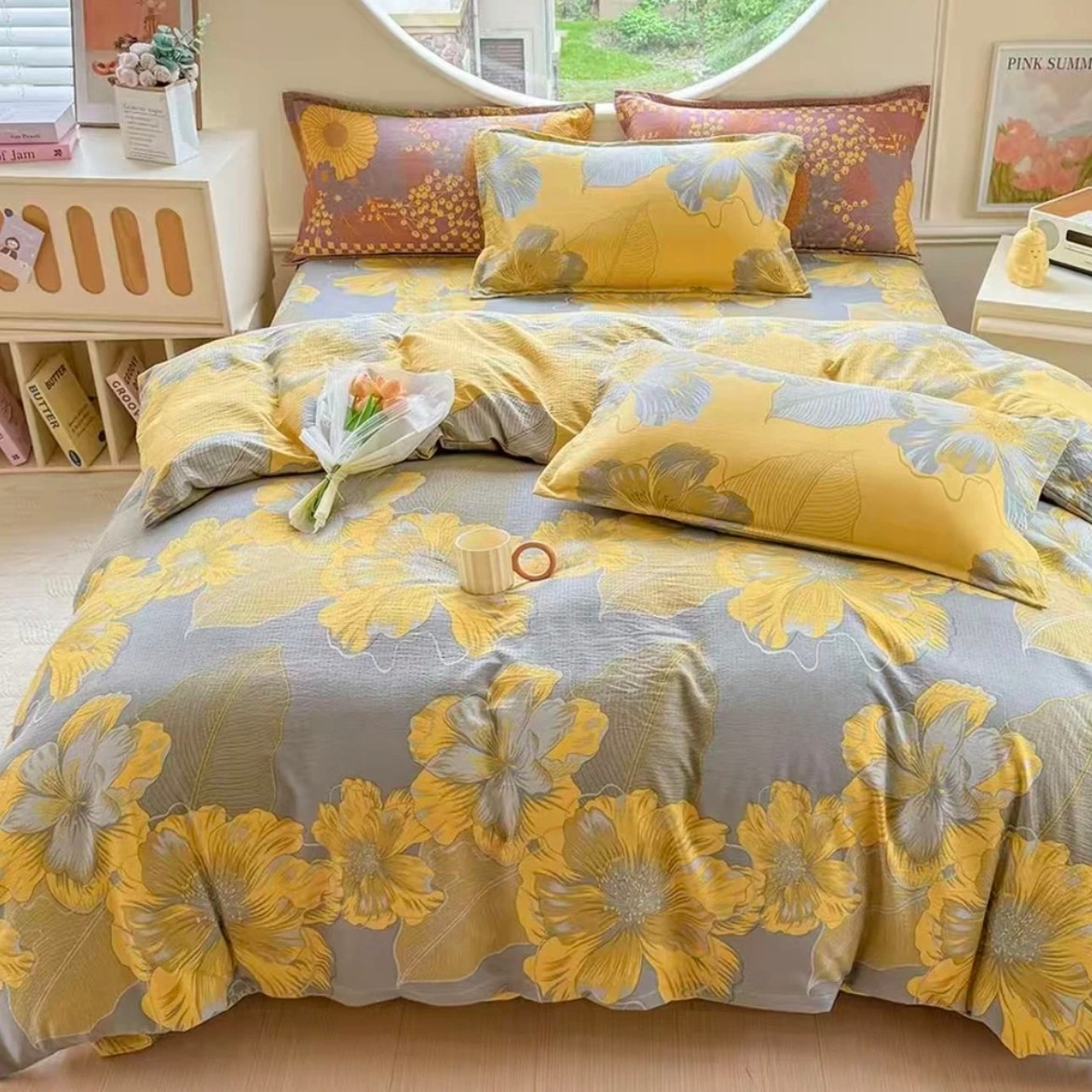 初春花蕊双人被套200*230cm