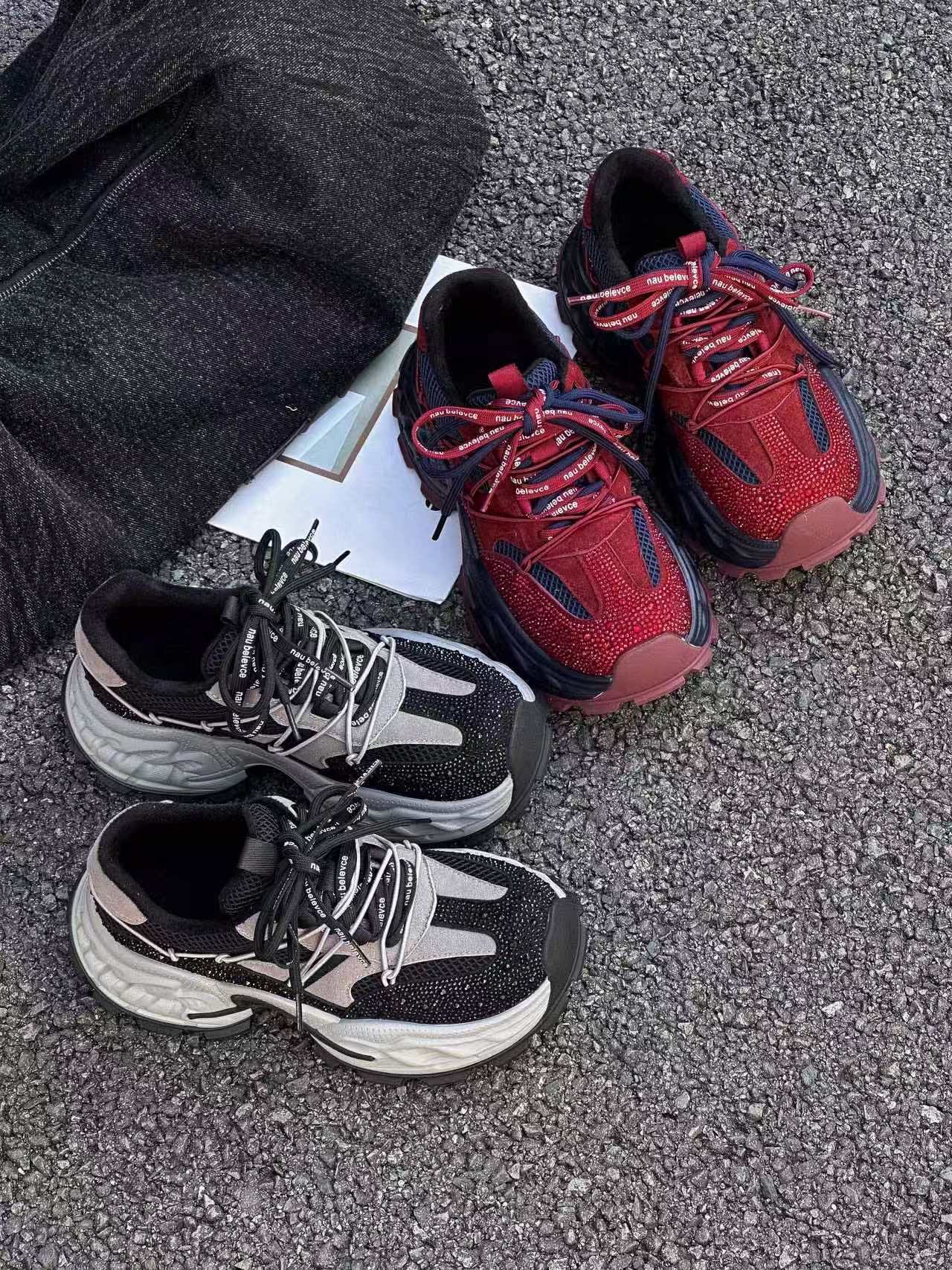 芭士拉老爹鞋透气时尚休闲鞋跑步情侣潮流跑鞋女鞋