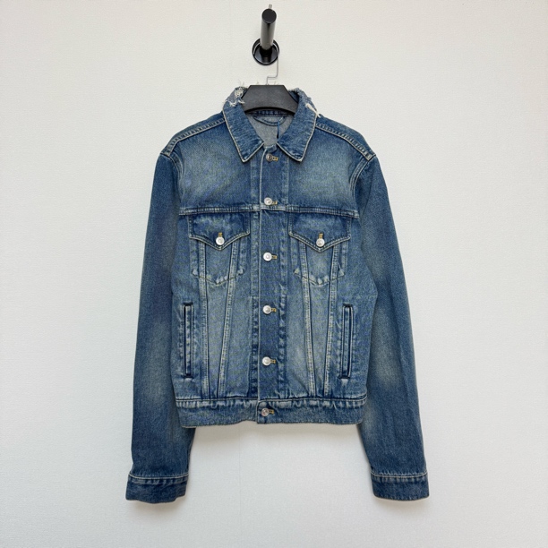 未使用 Balenciaga/巴黎世家 可乐刺绣牛仔夹克/46带吊牌