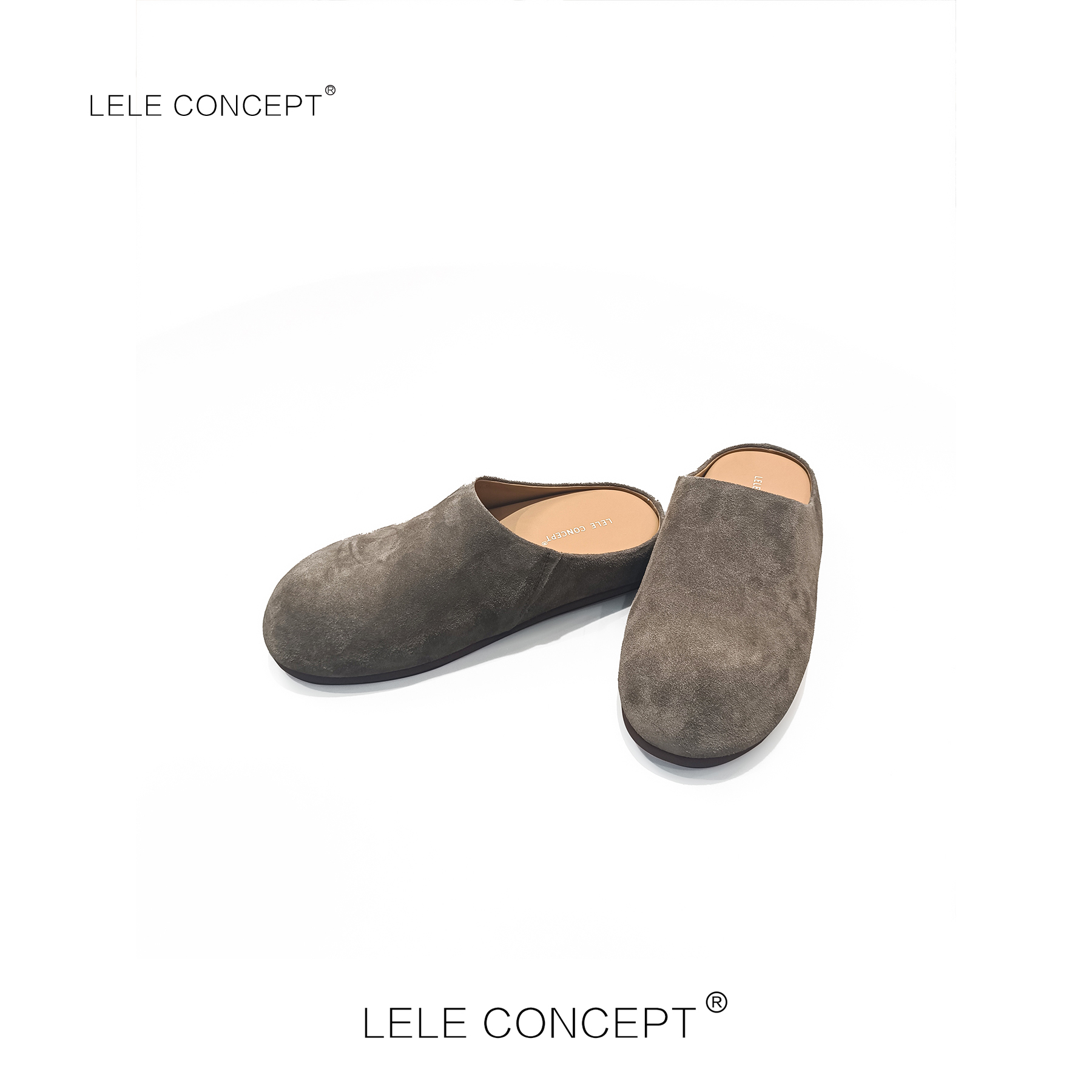 LELE CONCEPT｜「如一」净版春款勃肯鞋拖舒适平底低帮简约X0195