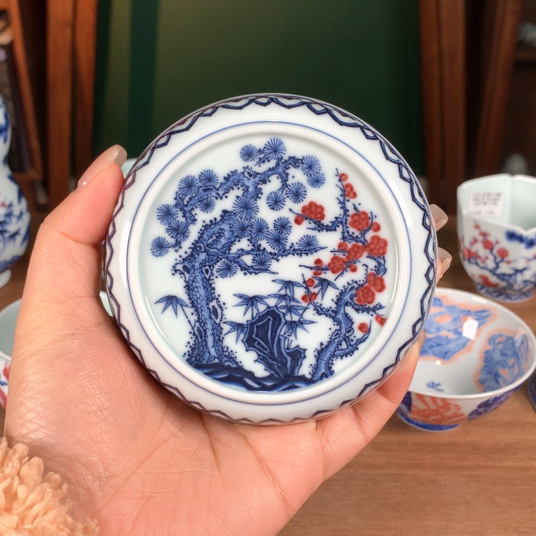 阳春白雪 青花釉里红