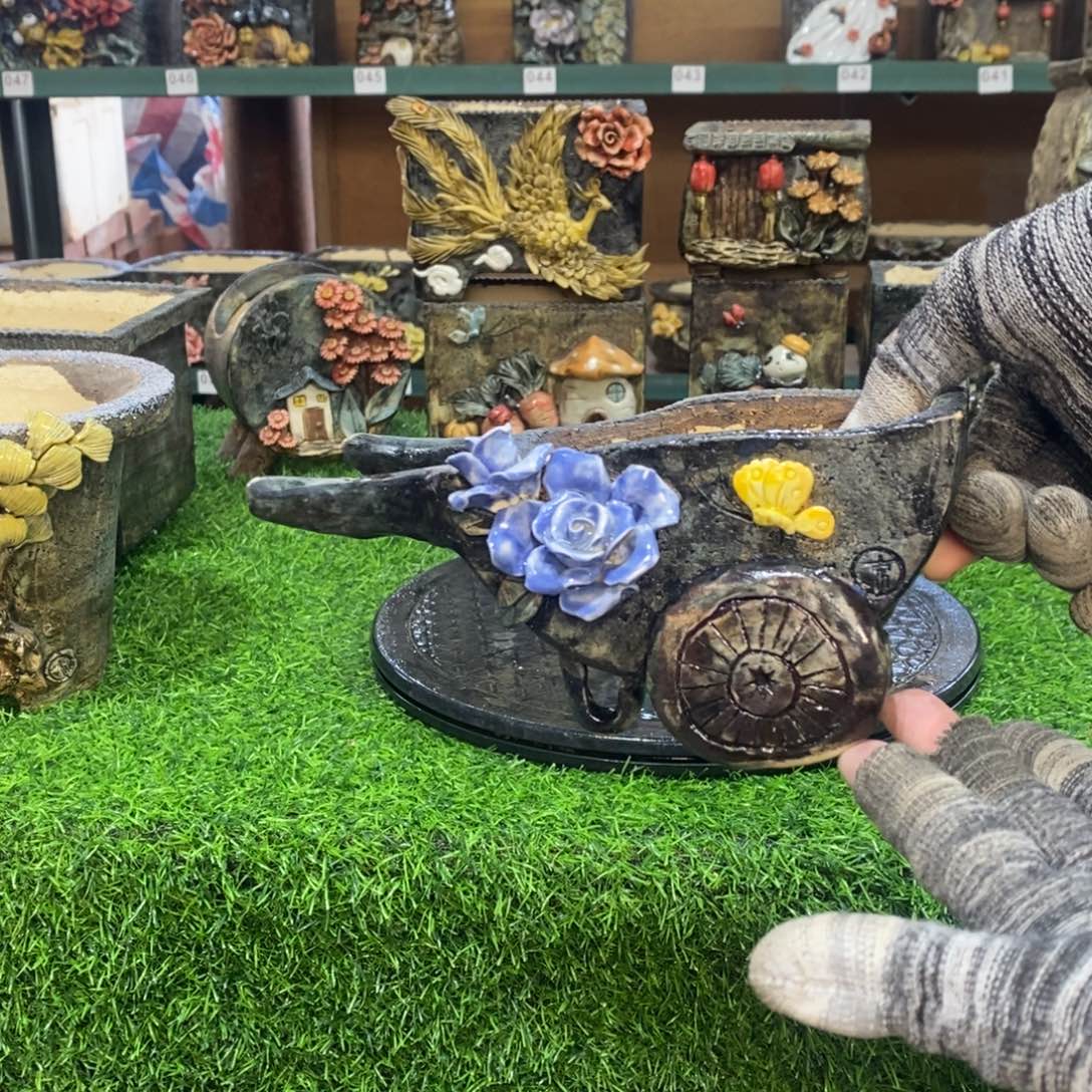 红陶青藤花器多肉花盆