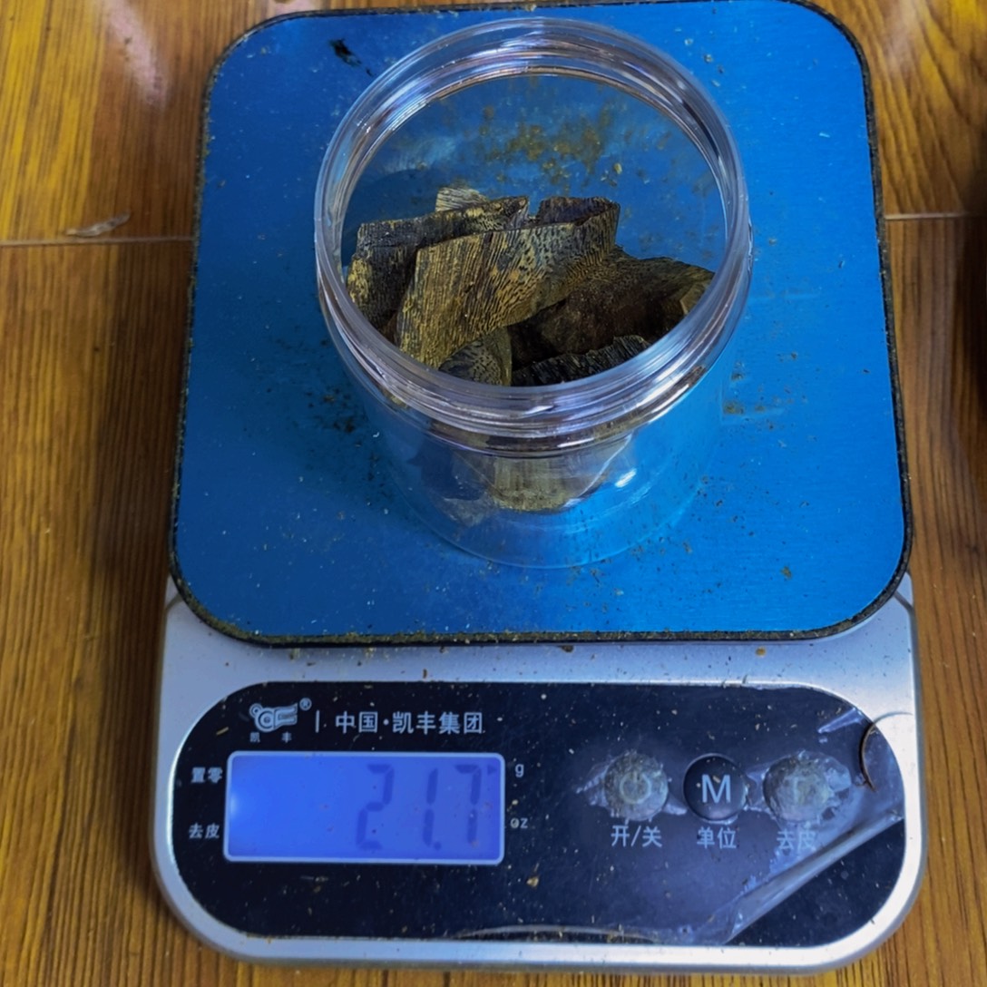 保***尔沉香碎屑沉香棋楠母树包壳21克