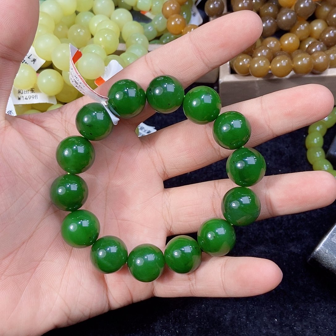 手串未镶嵌和田玉纯天然卡16碧玉3号矿手串多样性发一