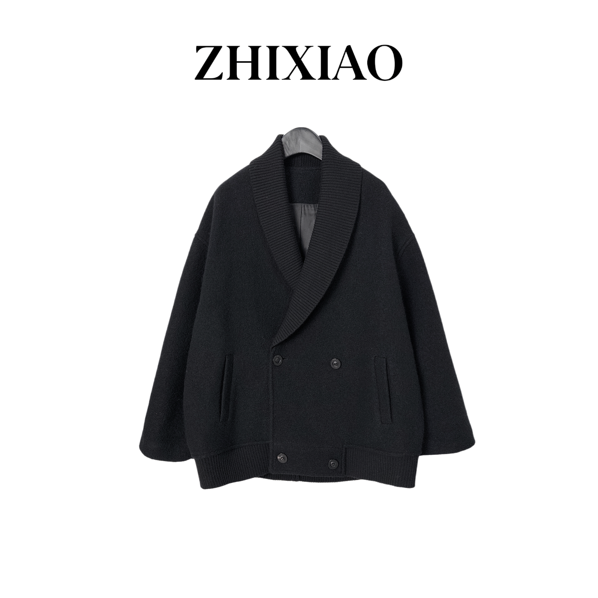 【ZHIXIAO】秋冬新款：针织领羊毛外套2692