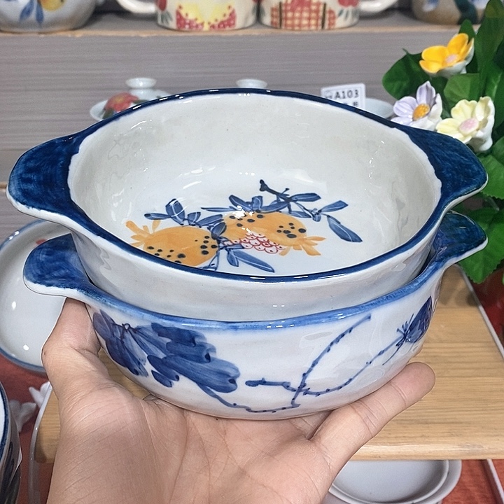 禾泥陶器手工手绘乔*红