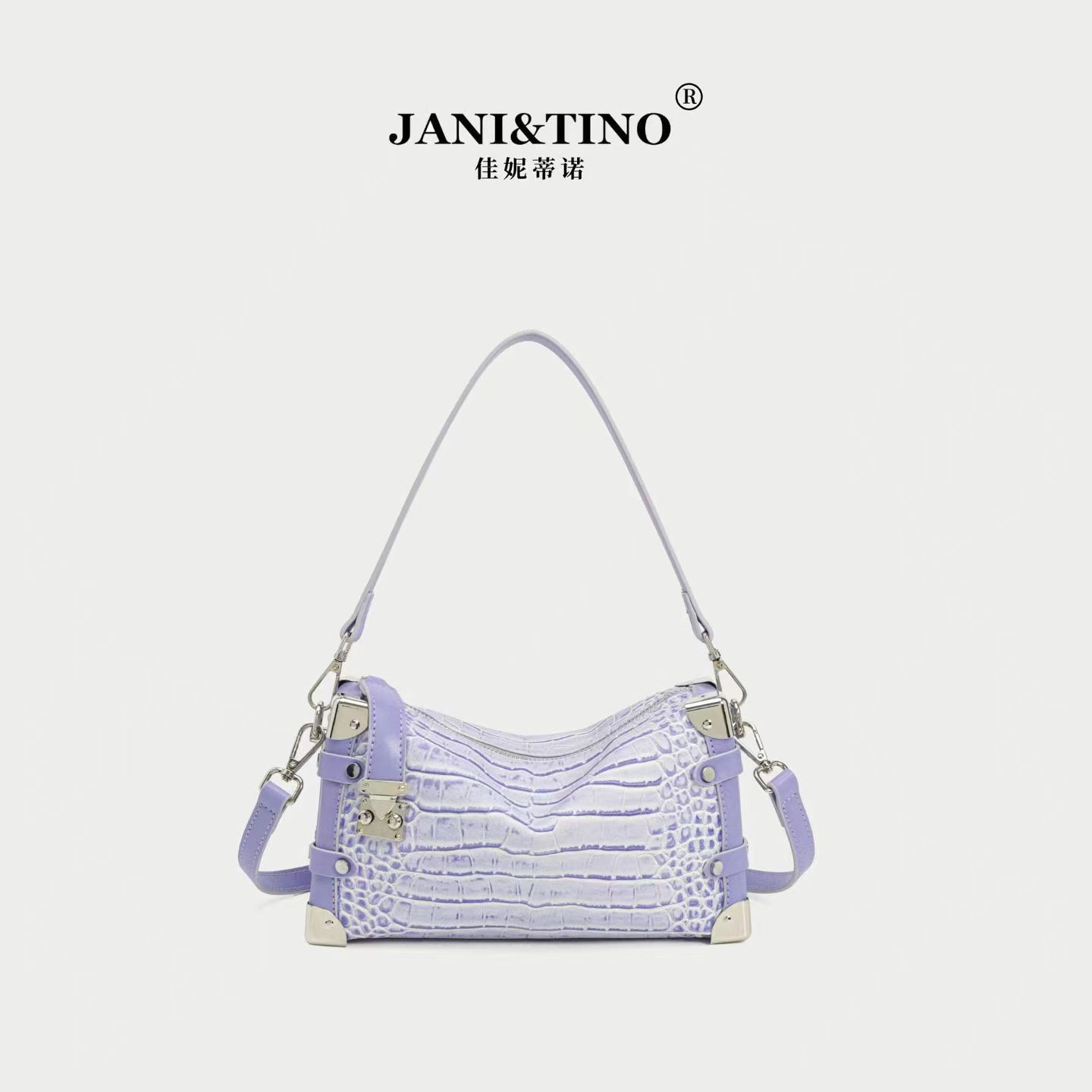 JANITINO/佳妮蒂诺当季新款轻奢风百搭单肩斜挎包3983青花瓷