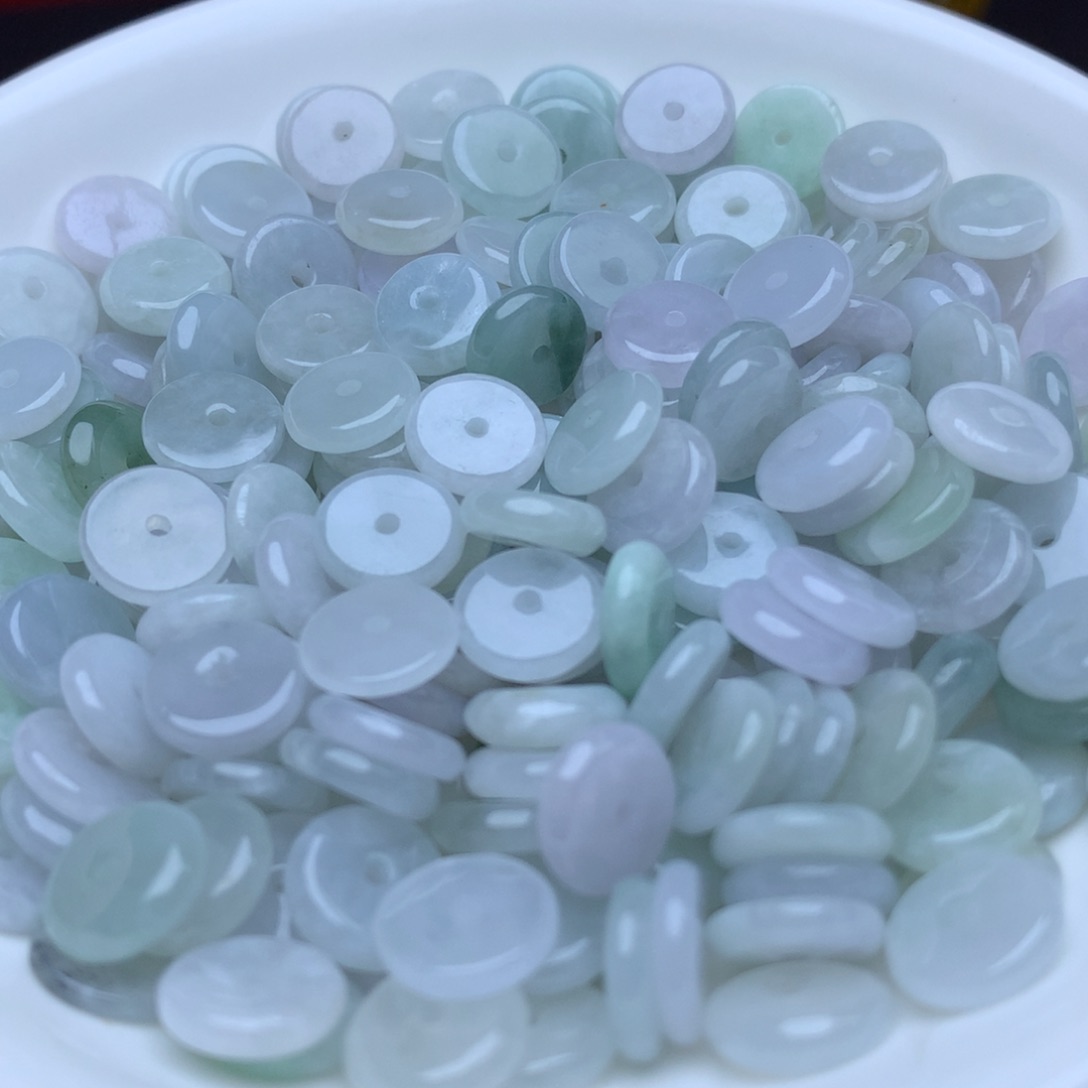 【闪购商品】翡翠手链未镶嵌卡9冰平安扣50个