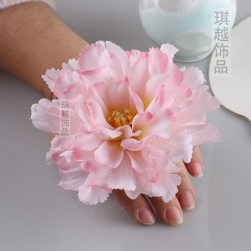 非金属布艺戒指 牡丹花手指花六一舞蹈手花民族跳舞蹈广场舞手花
