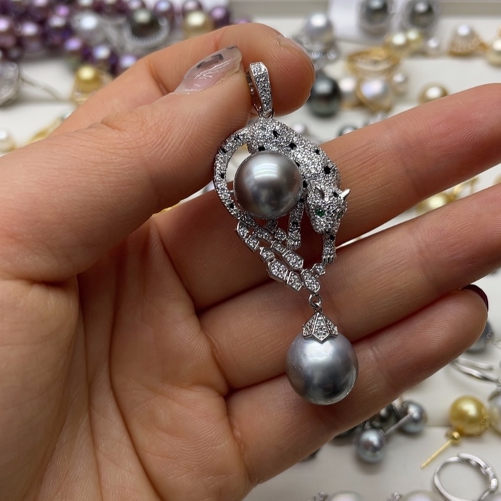 海水珍珠吊坠(不含链)银S925镶嵌