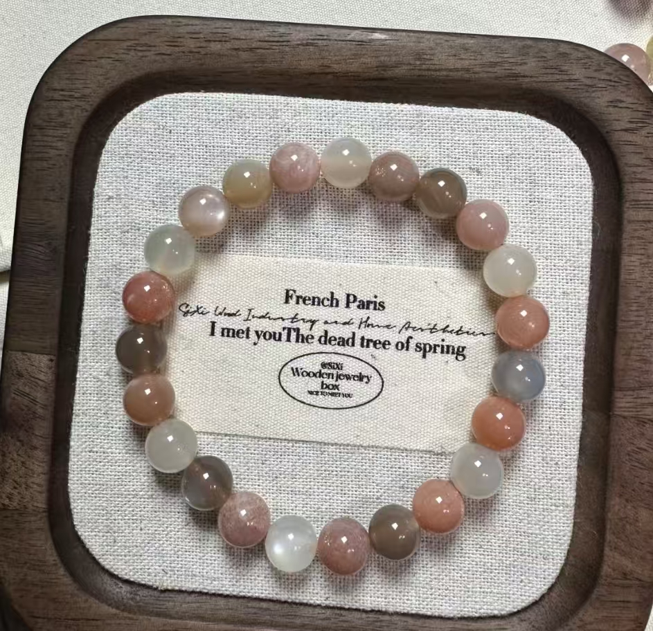 纯天然手串月光石手链单圈多样性