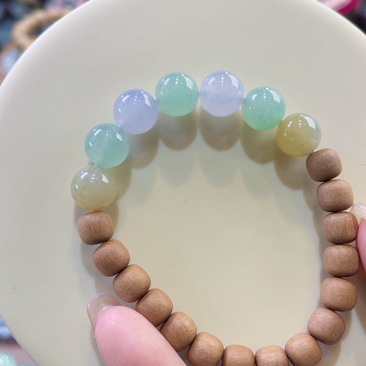 【闪购商品】翡翠颈饰未镶嵌马卡龙