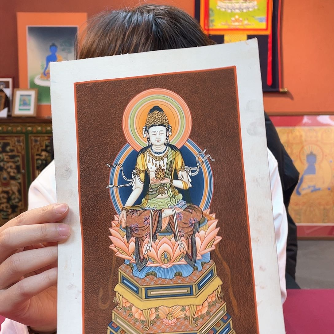 装裱画15×26观观纯手绘