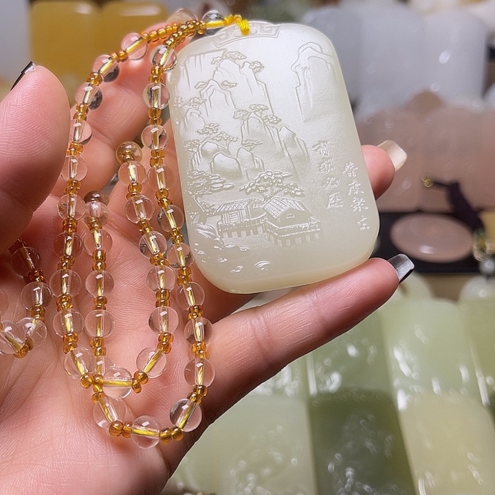 和田玉未镶嵌颈饰