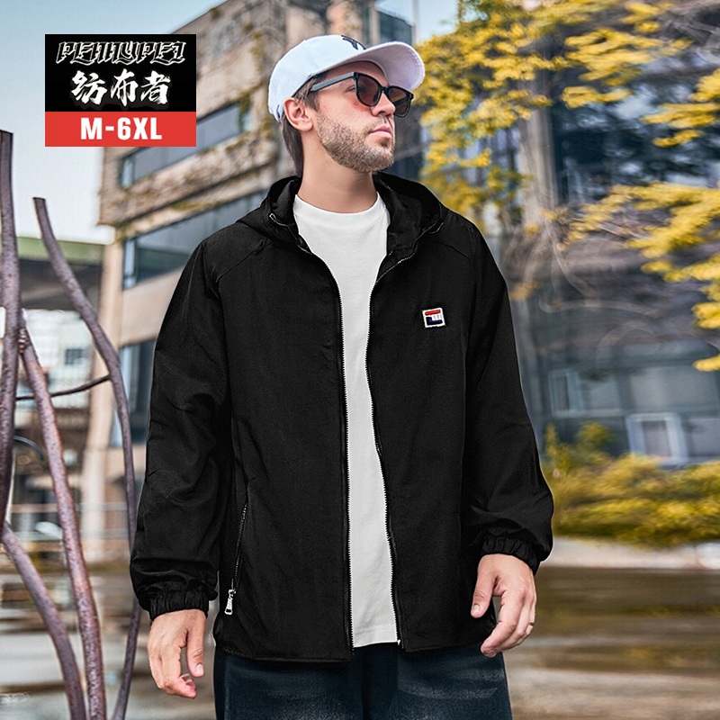 纺布者潮牌时尚夹克个性外套百搭加大加宽秋冬款潮流夹克设计感  
