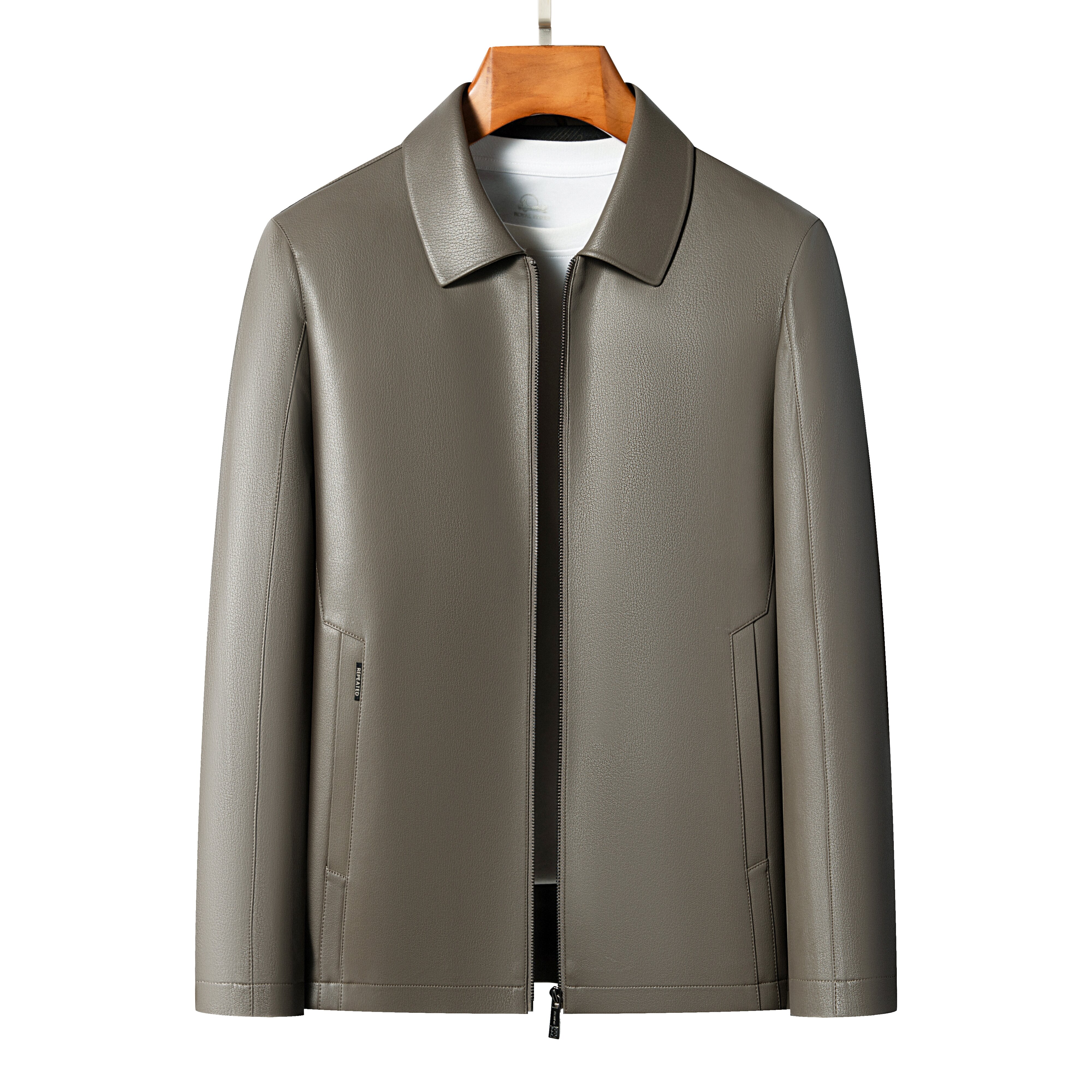 海宁男士秋季新款轻奢立领商务百搭休闲夹克外套时尚