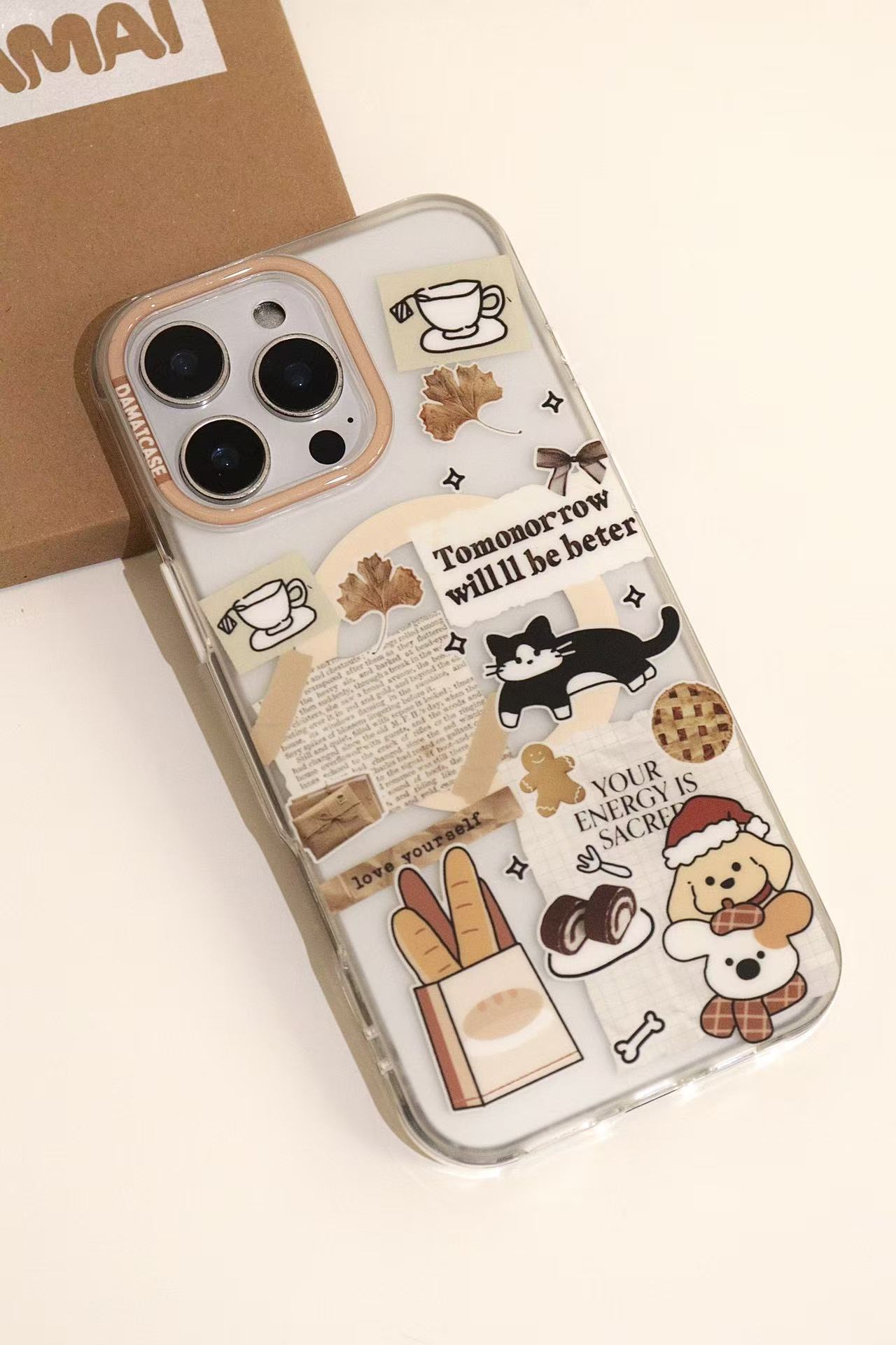 【DAMAI】原创卡通imd双层可爱风设计款保护磁吸苹果手机壳