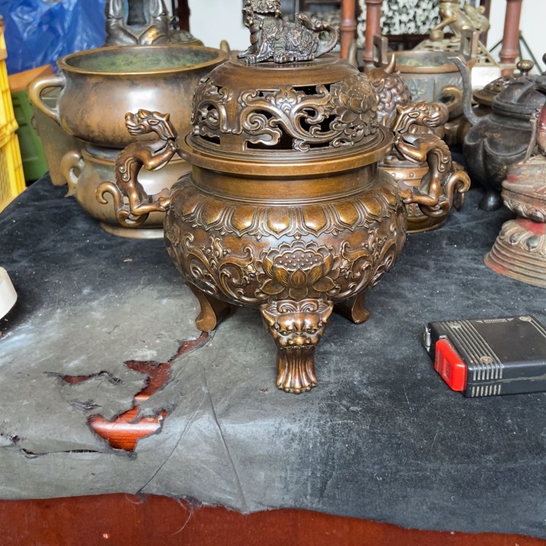 铜器工艺品摆件香炉摆件