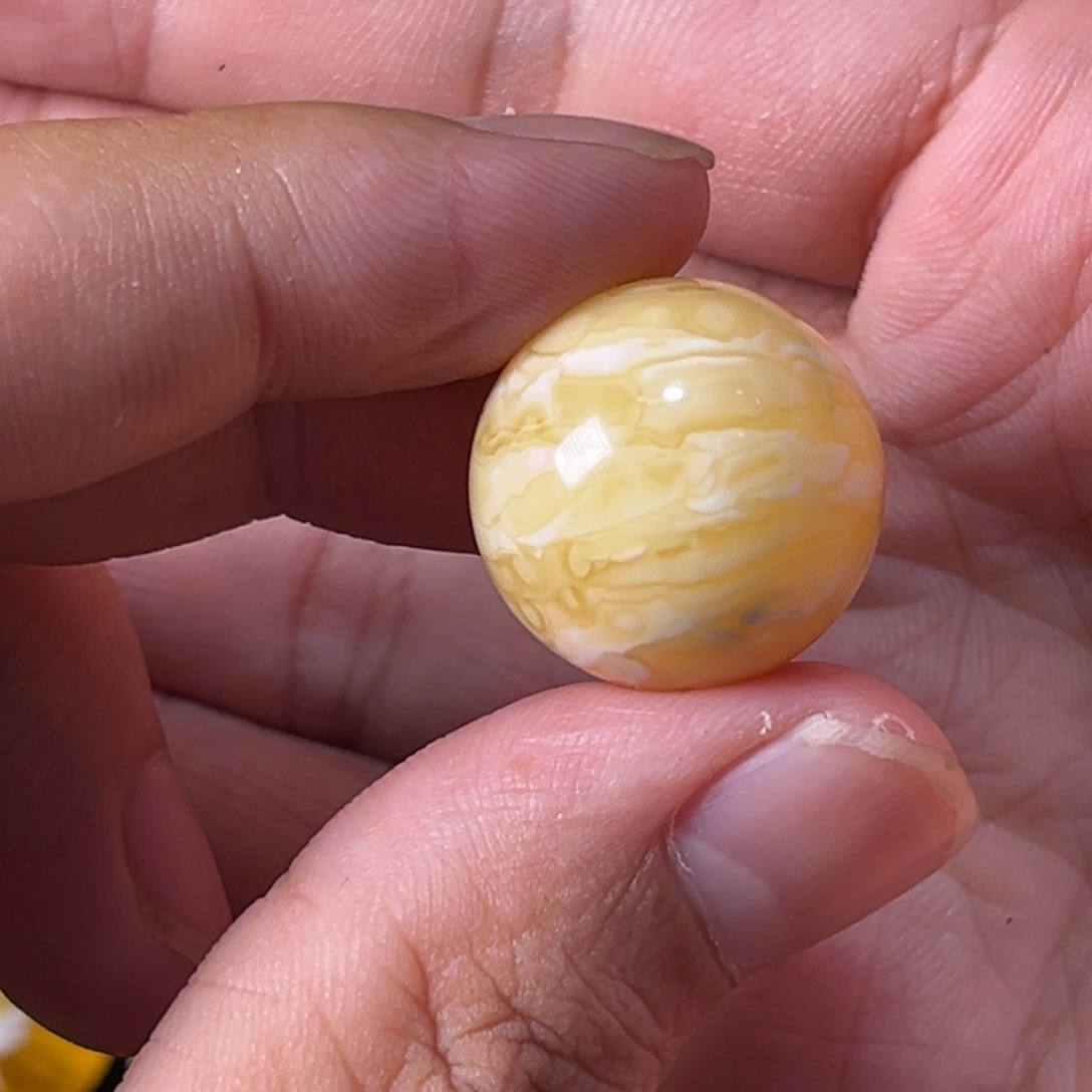 未镶嵌琥珀裸石?****.蜜蜡虎皮纹20毫米