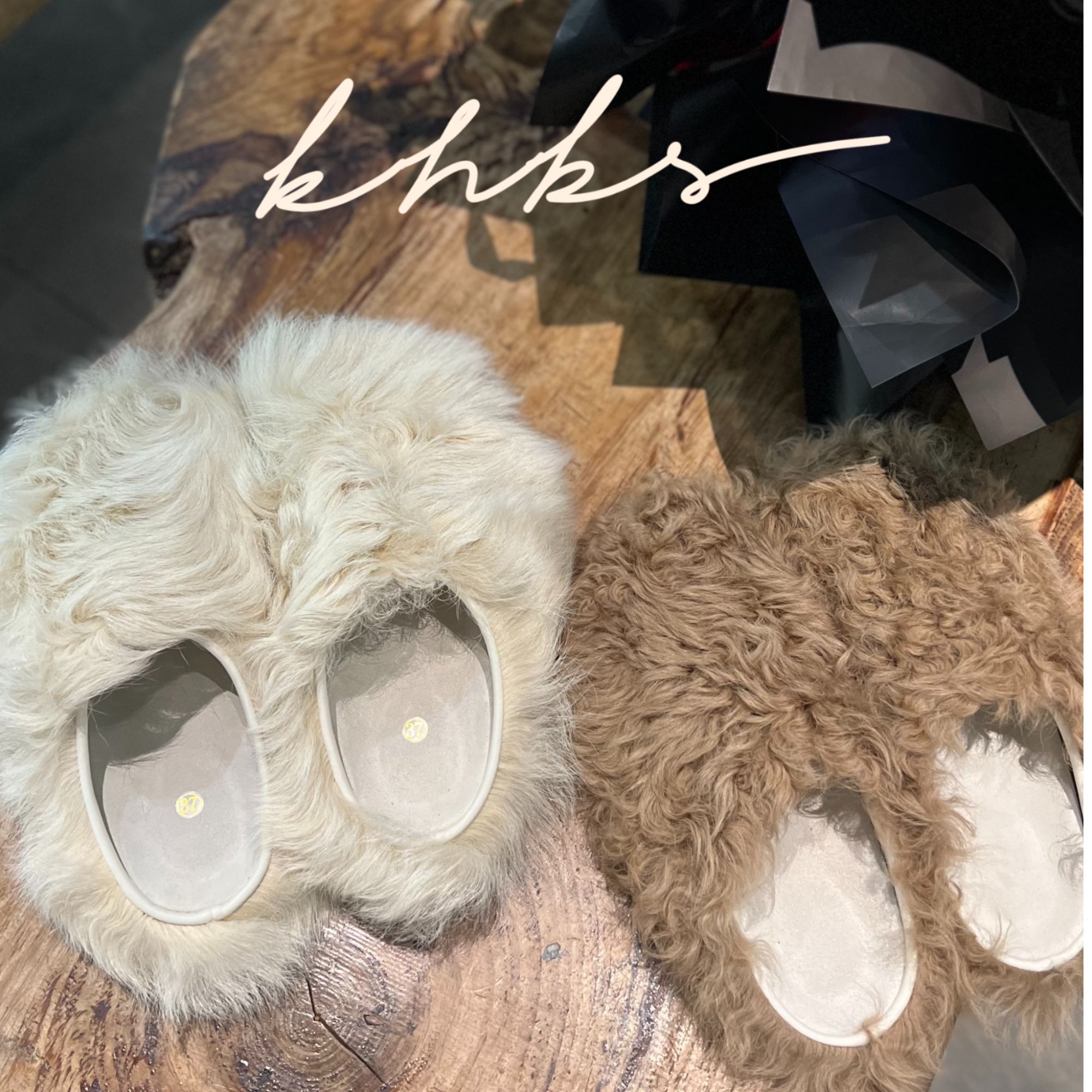 春款外穿毛拖高品质羊皮毛一体厚底半拖洋气时尚慵懒风INS风软底