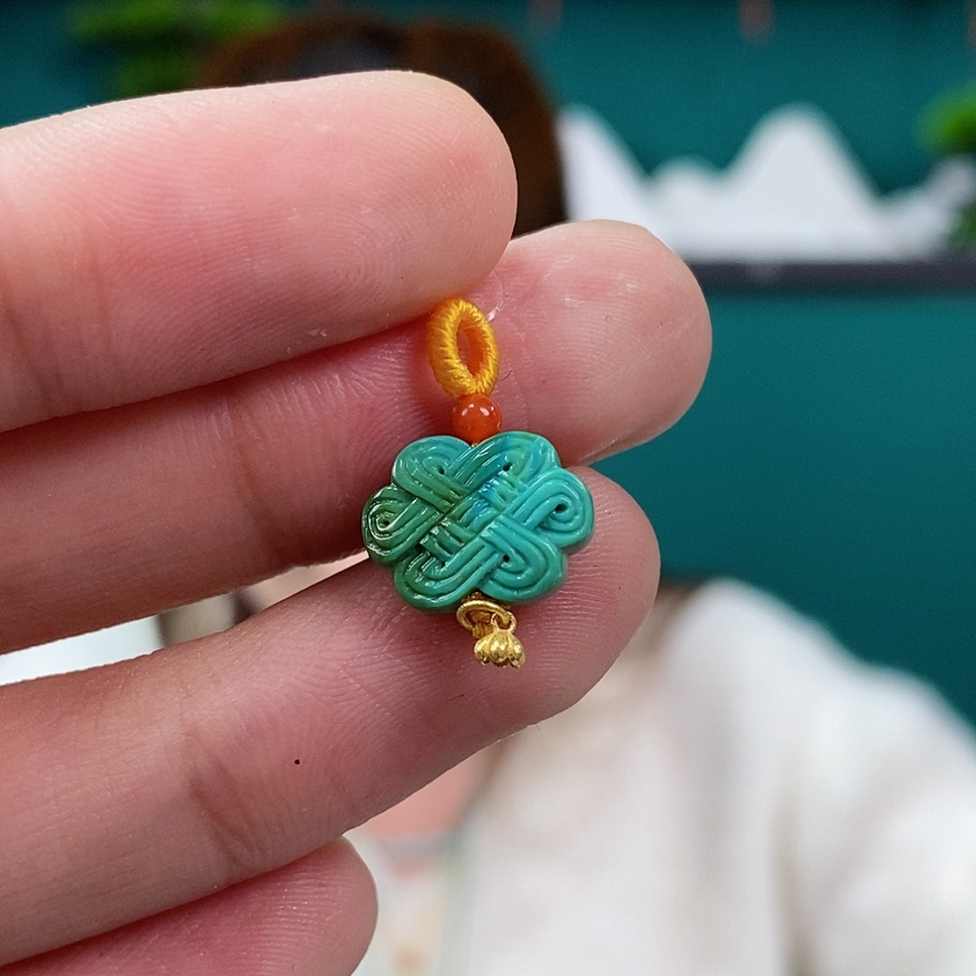 绿松石珠宝奇石18K金镶嵌