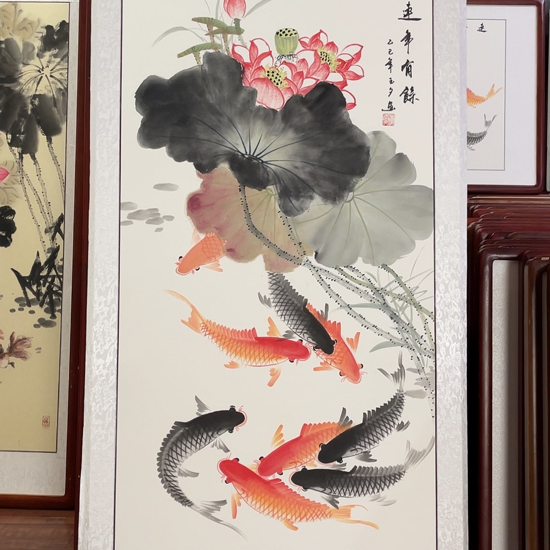 国画带框尺寸63*123厘米