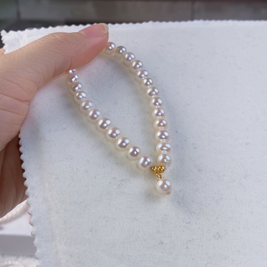 淡水珍珠手绳银S925镶嵌