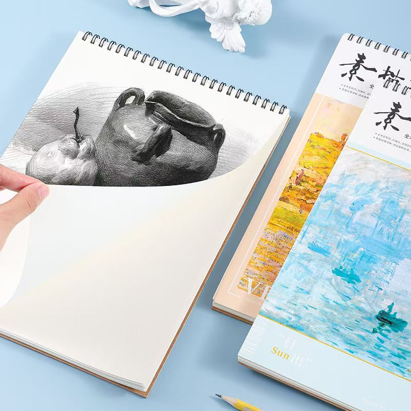 美术生专用素描本 图画本A4加厚绘本线圈素描本随机款式 4