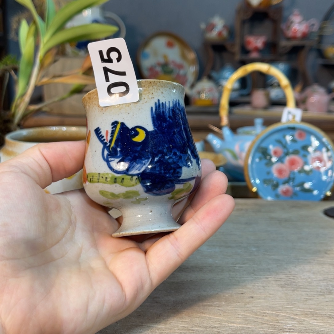 壶素浅陶瓷手工手绘