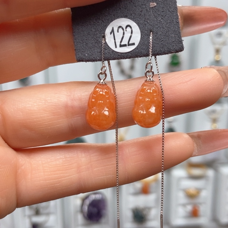 【闪购商品】翡翠耳饰银S925镶嵌优化