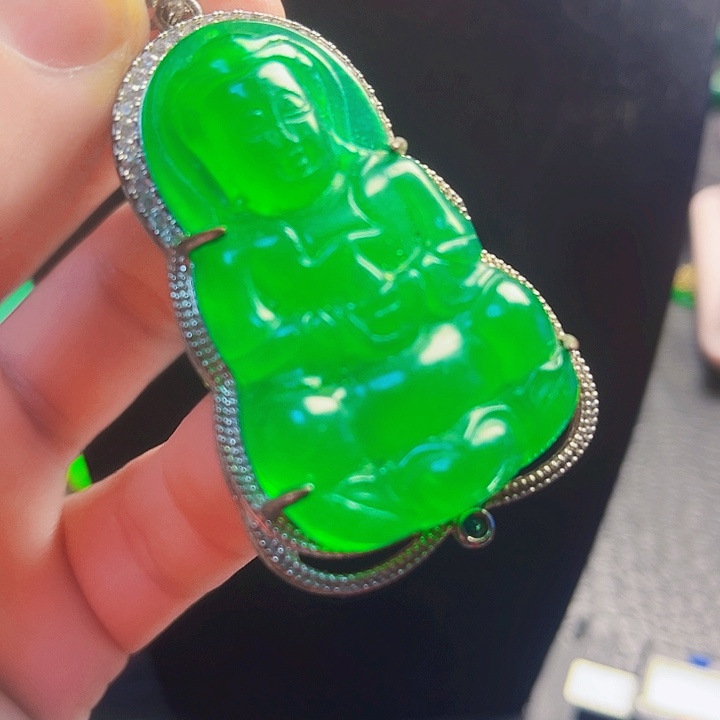 翡翠银S925镶嵌颈饰