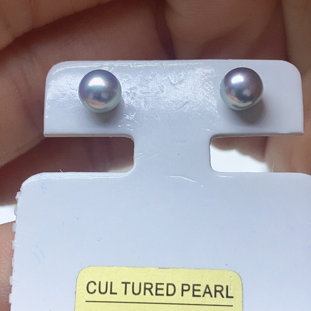 未镶嵌耳钉淡水珍珠