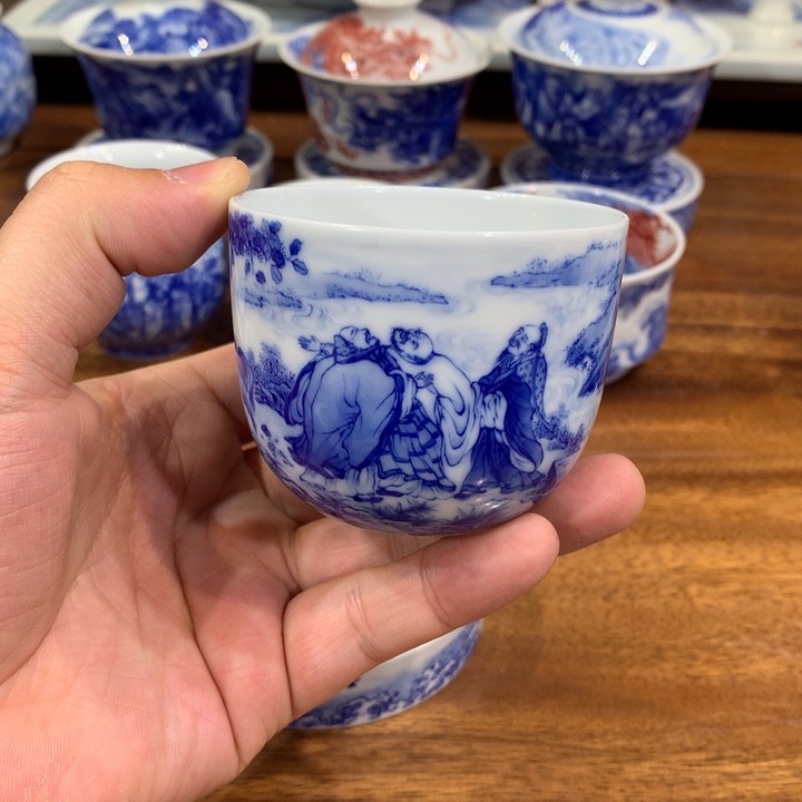 晓竹窑 虎溪三笑图