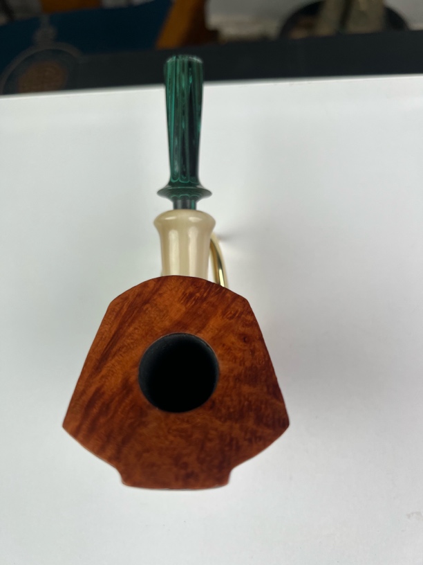 石楠木经典盾牌烟斗配八花坎嘴手工烟斗