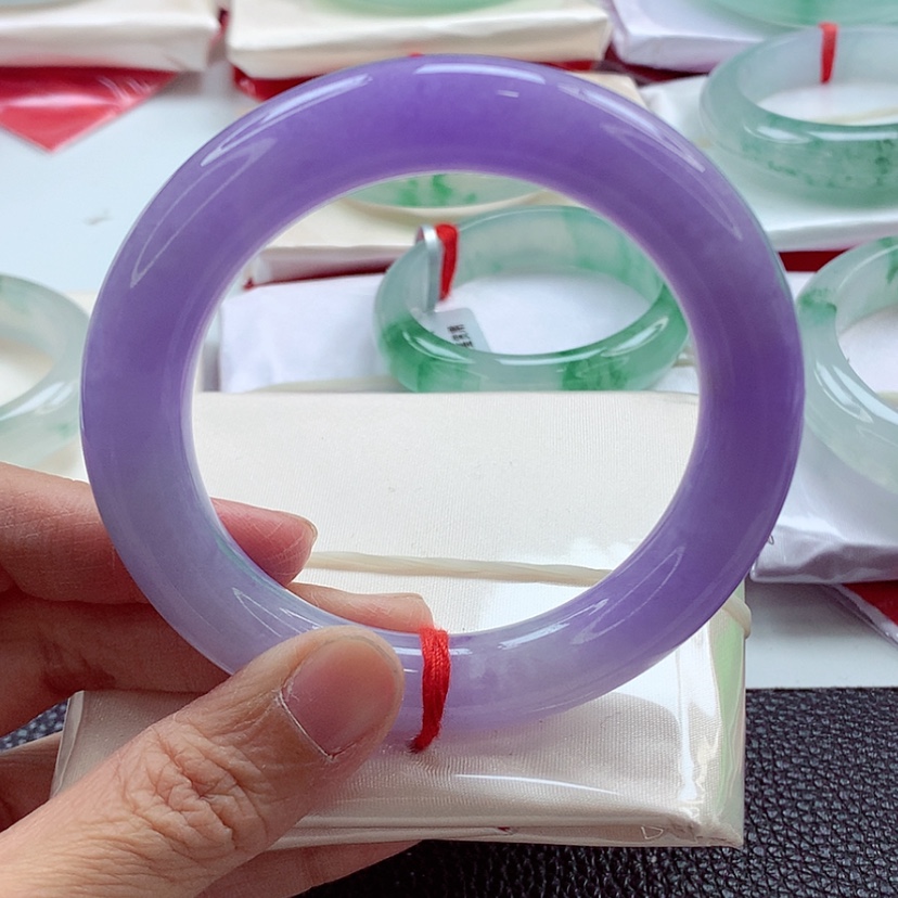 【闪购商品】翡翠手镯（圆镯）未镶嵌妖紫毕业紫A