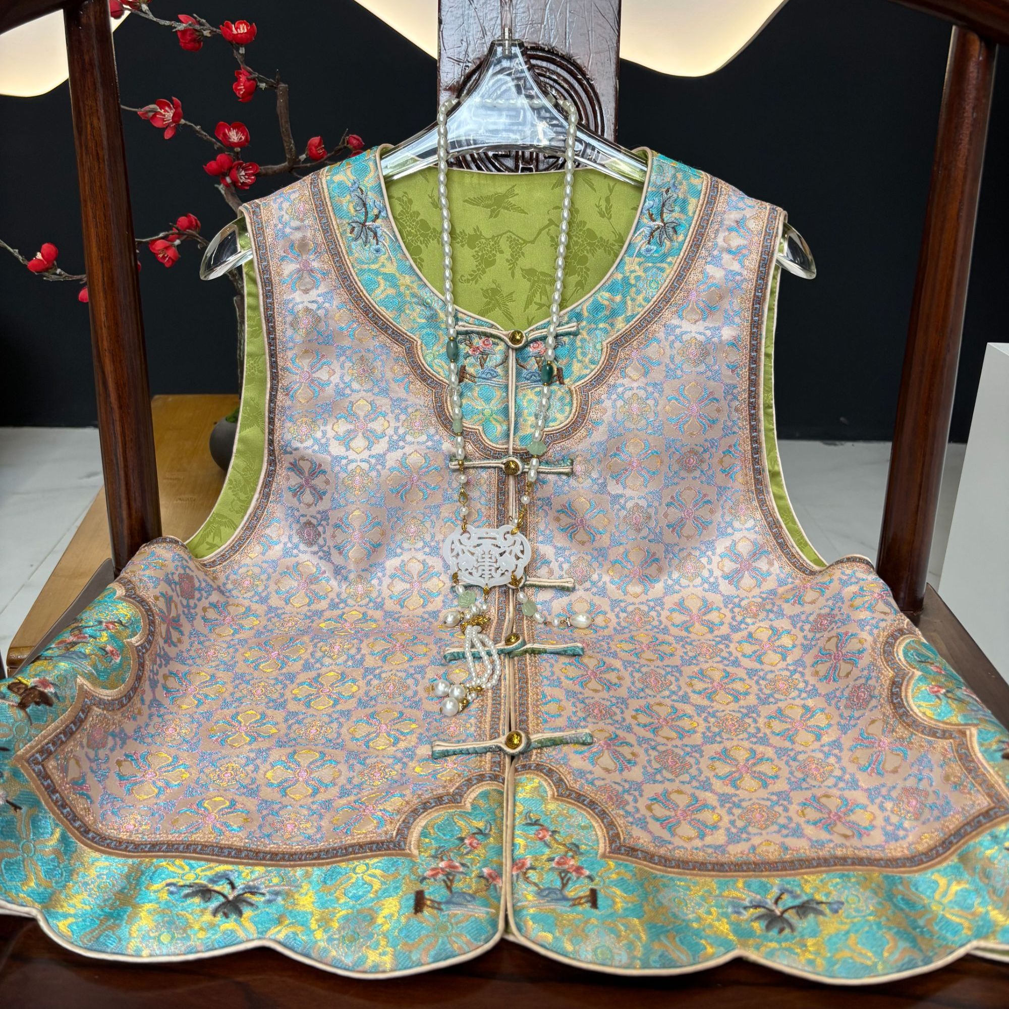 【青岚】 一衣两穿马甲双面高定日常悦己必选设计师新款QS111