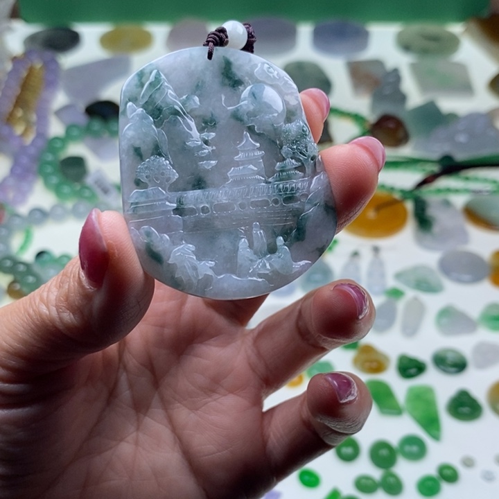 翡翠未镶嵌挂件天然翡翠