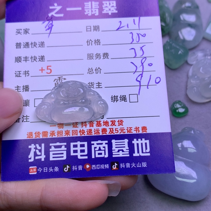 翡翠颈饰未镶嵌草*