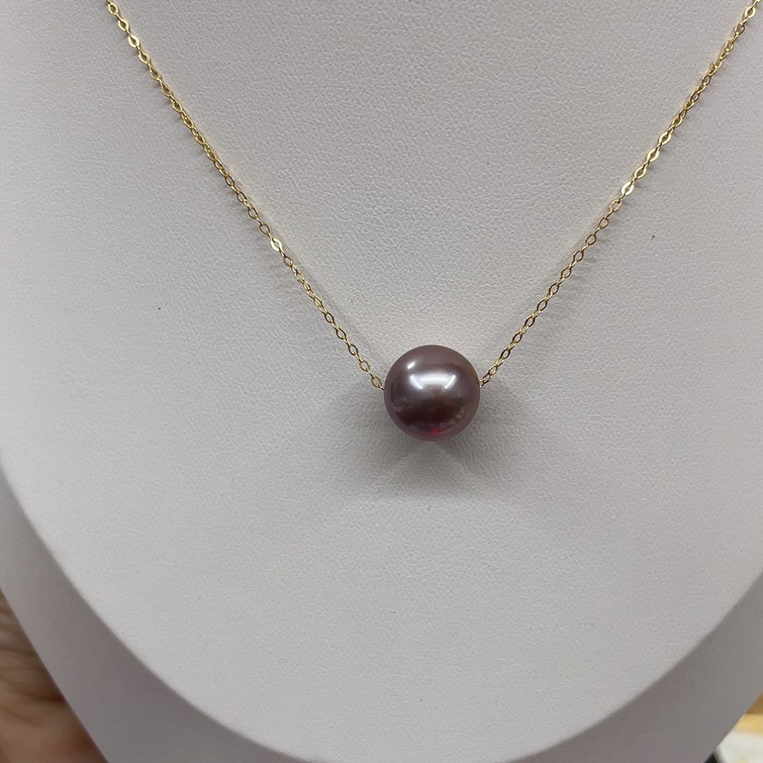 颈饰银S925镶嵌淡水珍珠