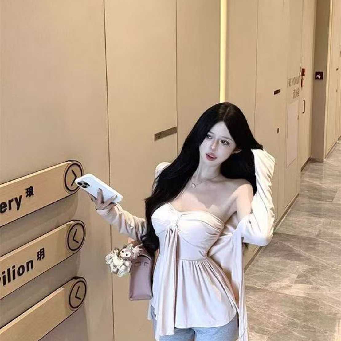 纯欲辣妹粉色开衫抹胸套装女夏季薄款外搭防晒内搭吊带上衣两件套