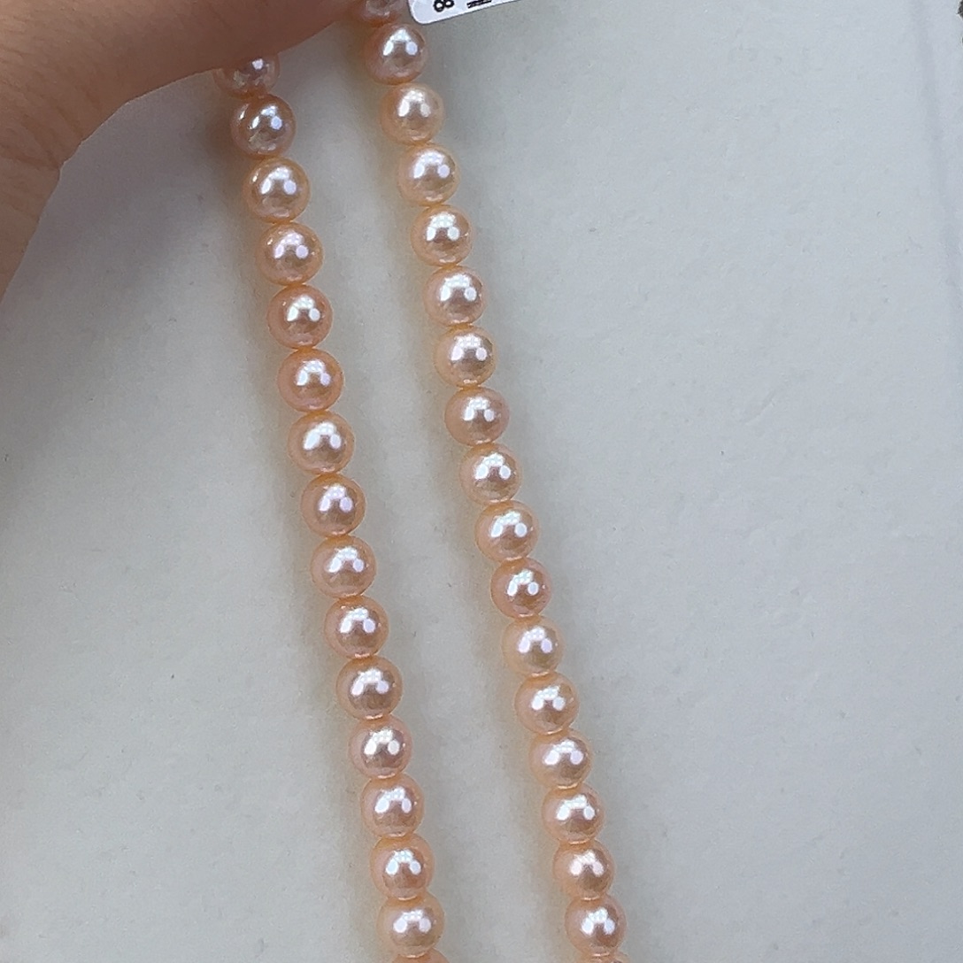 淡水珍珠颈饰银S925镶嵌➕9-10高品极光中国红