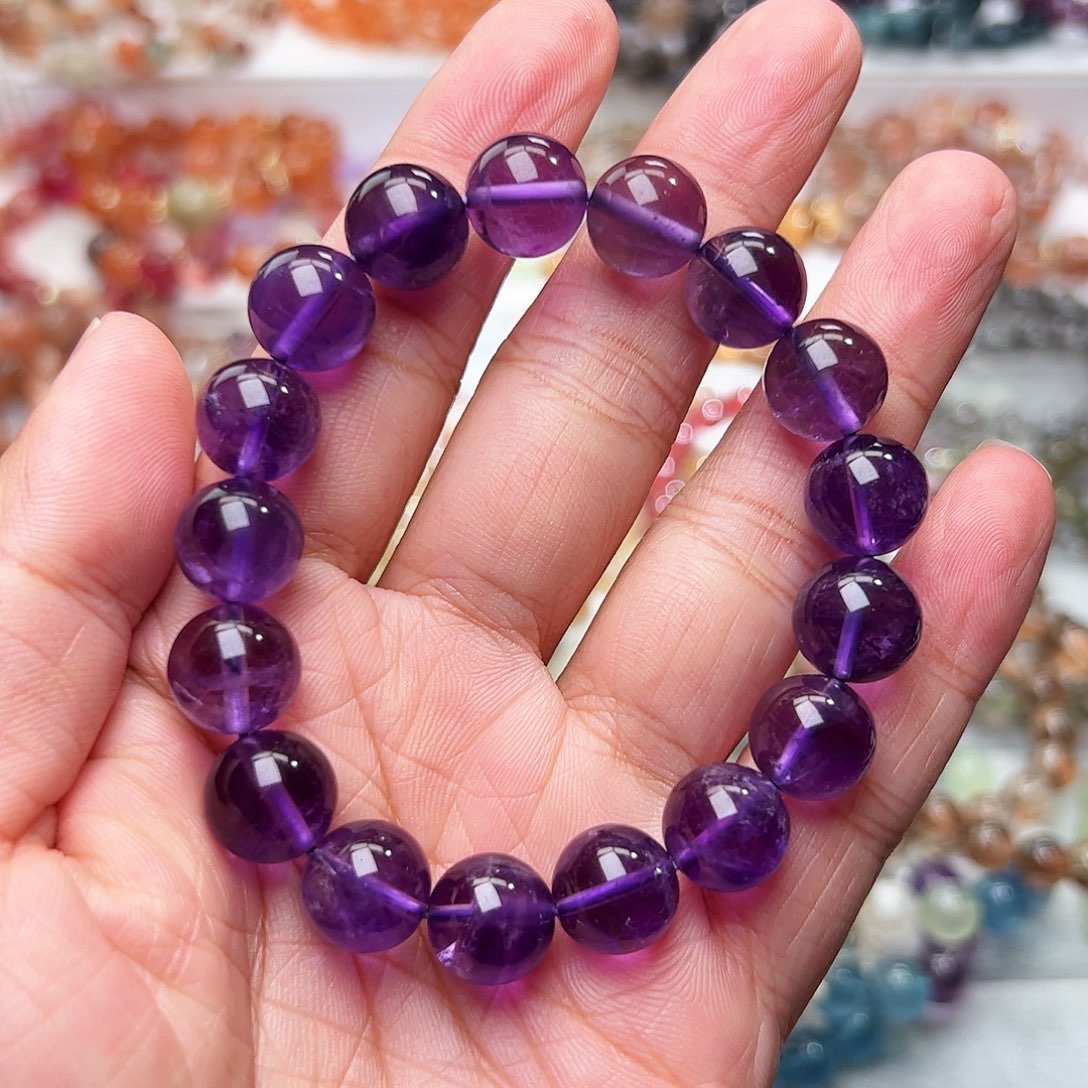 水晶手链未镶嵌乌拉圭紫水晶11mm