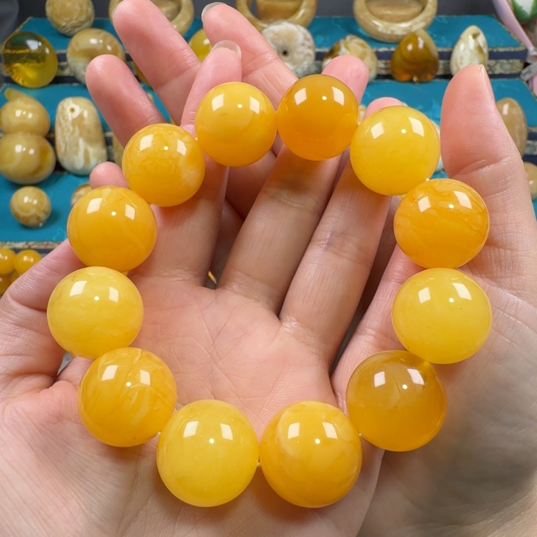 未镶嵌琥珀手链蜜蜡