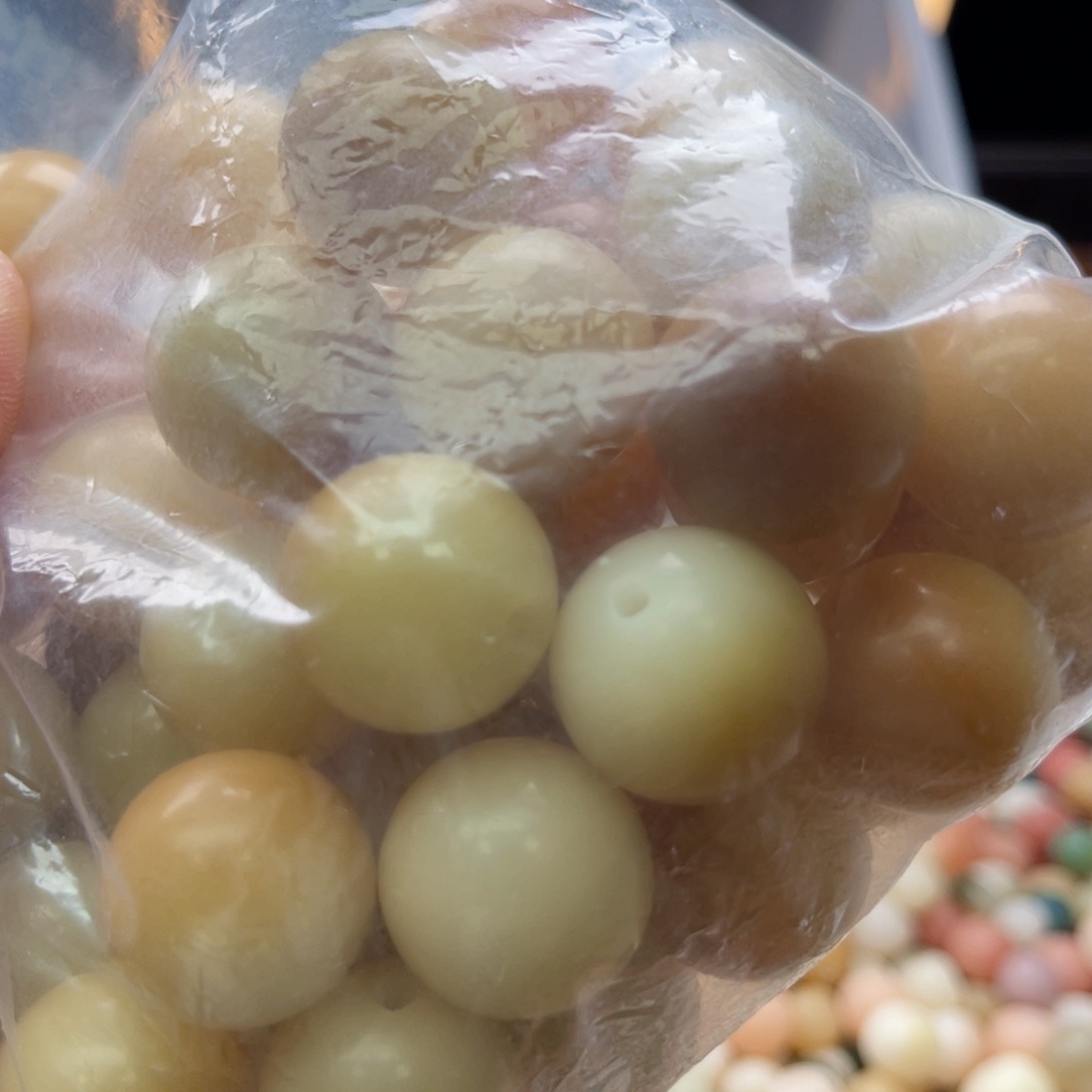 白玉菩提吊坠乖*孩b17mm/50颗锅底