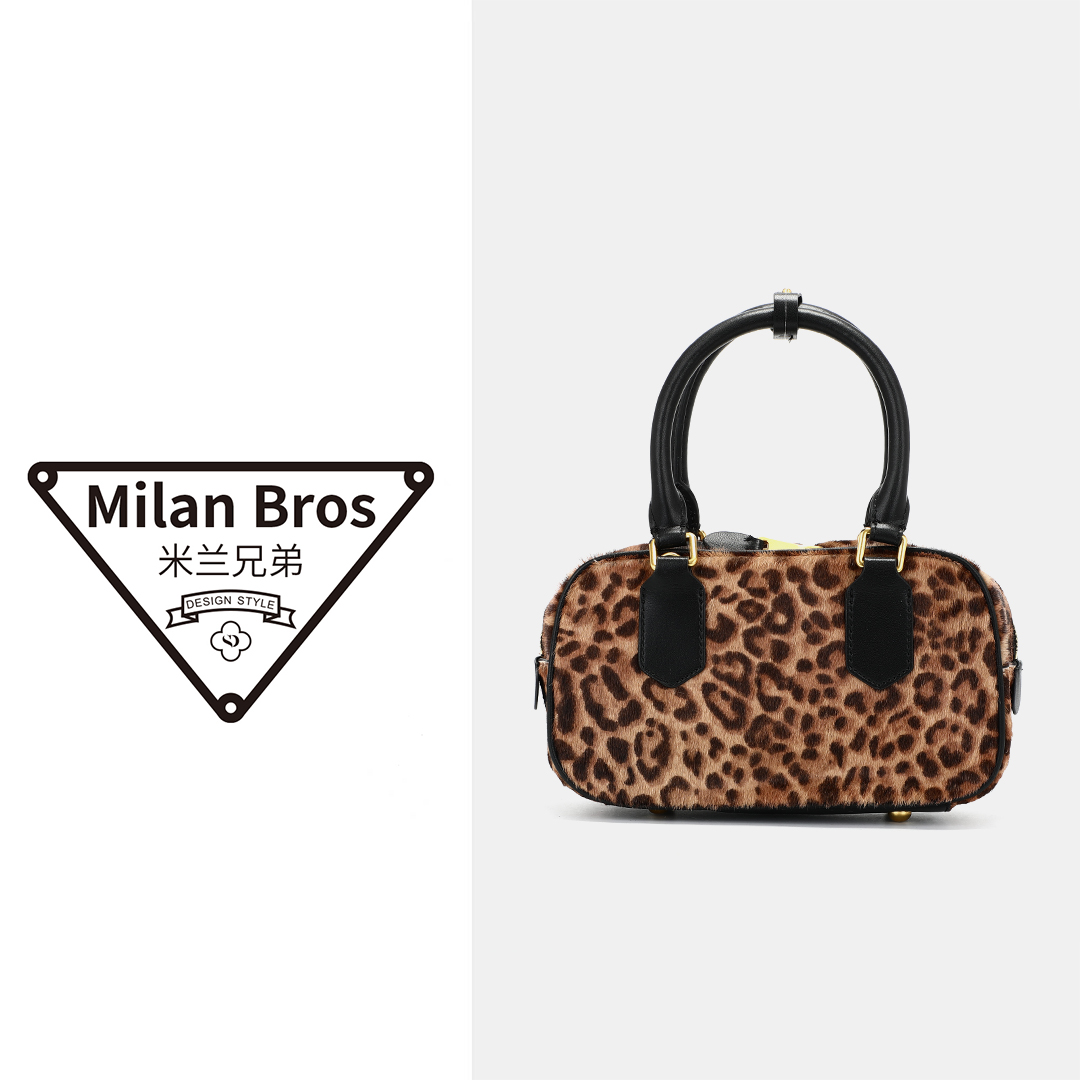 【米兰兄弟】时尚头层牛皮女手提包