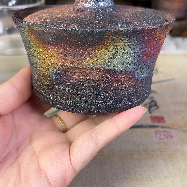 远*荥经黑砂茶具盖碗