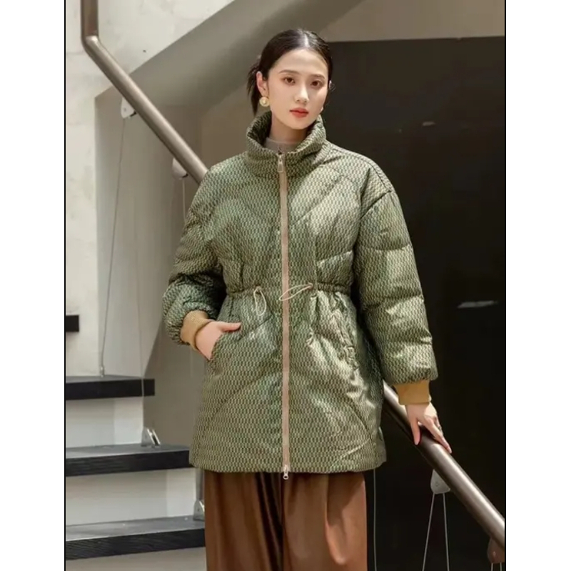  正品 羽绒服 千鸟格中长外套 新