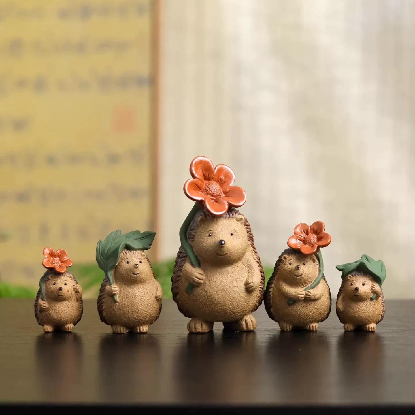 紫砂茶宠刺猬原矿名家手工精品创意趣味可爱刺猬茶具茶桌礼品摆件